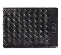 mano Don Luca Coin Wallet with Flap Black