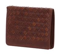 mano Don Luca Coin Wallet with Flap Cognac