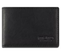 mano Don Simon Minigeldbörse Herren Leder - Portemonnaie Herren Querformat in Schwarz - Geldbeutel Portmonee Wallet Brieftasche Männer