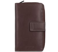 mano Donna Giulia Wallet with Long Zip Darkbrown 