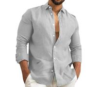 manschettenhemd Hemd Herren Hochzeit Safari Kleidung jeanshemd Herren leinenhemd Kurzarm Kurzarmhemd Herren Men Shirt grüne Hemden Herren Hemd kariert Langarm
