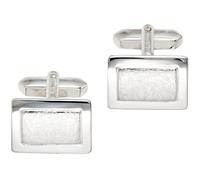 Jobo Herren Manschettenknöpfe 925 Sterling Silber eismatt