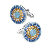 Manschettenknöpfe für Herren, Hochwertige Bunte Sun Flower Kupfer Französische Manschettenknöpfe, Sparkly Geschenk Modisches Shirt Zubehör Für Buchhalter Boss Business Hochzeit Prom Offizieller