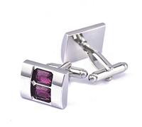 Manschettenknöpfe für Herren, Lila Zirkon Crystal Kupfer Fashion Französische Manschette, Sparkly Geschenk Modisches Shirt Zubehör Für Buchhalter Boss Business Hochzeit Prom Offizieller Anlaß