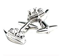 Manschettenknöpfe für Herren, Schiff Kreuzfahrt Laser Modellierung Kupfer Silber Vergoldung Französischer Manschettenknöpfe, Sparkly Geschenk Modisches Shirt Zubehör Für Buchhalter Boss Busines