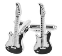 Manschettenknöpfe mit Gitarrenmotiv aus Messing, 2 Stück
