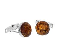 Manschettenknöpfe OSTSEE-SCHMUCK "Ostsee-Schmuck Manschettenknöpfe Classic 15 mm rund", weiß, Manschettenknöpfe, Herren, Silber 925 (Sterlingsilber) (26399315-0) weiß