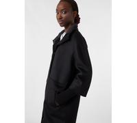 Mantel aus Wollmix mit Steppkragen schwarz 44
