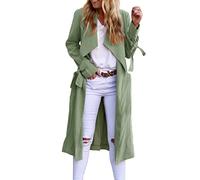 Mantel Frühling Damen Leicht Oversize Frühlingsmantel Übergangsjacke Übergang Tailliert Sommermantel Mantel Beige Elegant Übergangsmantel Damenmantel Lang Schwarz Mäntel Frauen Long Coat