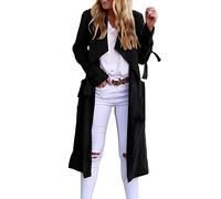 Mantel Frühling Damen Leicht Oversize Frühlingsmantel Übergangsjacke Übergang Tailliert Sommermantel Mantel Beige Elegant Übergangsmantel Damenmantel Lang Schwarz Mäntel Frauen Long Coat