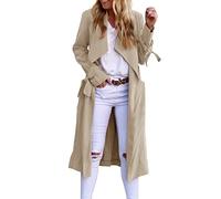 Mantel Frühling Damen Leicht Oversize Frühlingsmantel Übergangsjacke Übergang Tailliert Sommermantel Mantel Beige Elegant Übergangsmantel Damenmantel Lang Schwarz Mäntel Frauen Long Coat