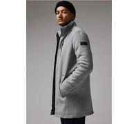 Outdoorjacke STREET ONE MEN, Herren, Gr. XL (44), grau (winter grau melange), Stoff, Obermaterial: 75% Polyester, 25% Wolle. Futter: 100% Polyester, unifarben, gerade hüftbedeckend, hoch geschlossener