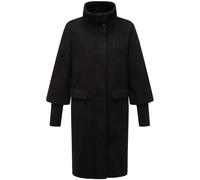 Mantel in Woll-Optik mit Ripp-Ärmeln"Polarblüte 14" Black XL