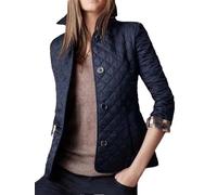 Tdvcpmkk Mantel Jacke Top Damen Revers Herbst Und Winter Klassisch Karierter Mantel Einreiher Kleidung Baumwolle Volle Ärmel