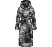 Mantel mit angesagtem Hahnentritt Muster "Niara Long Print" Black L