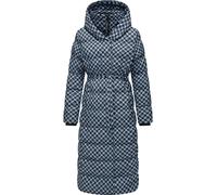 Steppmantel RAGWEAR "Niara Long Print" Gr. XXXL (46), blau (cloud) Damen Mäntel (62480442-XXXL) cloud