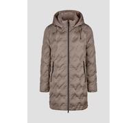 Barbara Lebek - Kurzmantel Polar Pearls mit Kapuze taupe - Gr. - 46