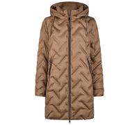 Barbara Lebek - Kurzmantel Polar Pearls mit Kapuze nougat - Gr. - 52
