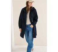 Kurzmantel CECIL, Damen, Gr. M (40), blau navy, Web, Obermaterial: 57% Polyester, 43% Baumwolle; Futter: 100% Polyester, unifarben, comfort fit normal, ohne Ausschnitt, elastischer Bund, Mäntel Kurzma