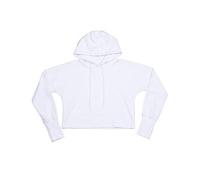 Mantis Damen Cropped Kapuzen Pullover Hoodie M140 white XS