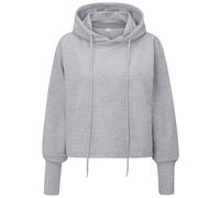 Mantis Damen Crop Top Sweatshirt - Grau meliert | XL