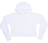 Mantis Damen Cropped Kapuzen Pullover Hoodie M140 white L