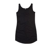 Mantis Damen Longshirt langes Tank Top Nachthemd Strandkleid Ärmellos Schwarz S