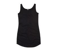 Mantis Damen Longshirt langes Tank Top Nachthemd Strandkleid Ärmellos Schwarz XL
