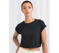 Mantis Damen T-Shirt Cropped Bauchfrei kurz Schwarz L