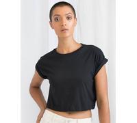 Mantis Damen T-Shirt Cropped Bauchfrei kurz Schwarz XS