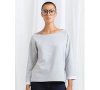 Mantis Damen T-Shirt Flash Dance Sweatshirt weiter Schulterfreier Ausschnitt Heather Grey M