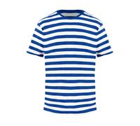Mantis Herren T-Shirt gestreift - Königsblau / weiß | M