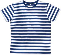 Mantis Herren T-Shirt gestreift - Königsblau / weiß | L