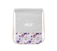 Manufaktur13 Floral Sports Bags - Turnbeutel mit Blumenmuster, Rucksäcke, Flower Pattern Gym Bags, Backpacks, Sportbeutel, Jutebeutel, Blumen Tasche (M13) (Lilac)