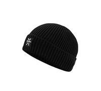 Manufaktur13 Heavy Knit Beanie - Wintermütze, Strickmütze, Ribbed, warme Mütze für Herren & Damen (M13) (Black)