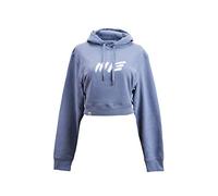 Manufaktur13 M13 Oversize Crop Hoodie - Kapuzenpullover, Cropped Sweatshirt/Langarmshirt, Crop-Top Pullover für Damen/Frauen/Mädchen, bauchfrei, Kordeln aus Metall, Bolero (Purple Blue, S)