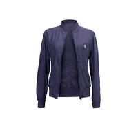 Manufaktur13 Women Bomber - Leichte Damen/Frauen Bomberjacke, Übergangsjacke mit Waffle Stretch Seiteneinsätzen, Fliegerjacke, Bikerjacke, Frühling/Herbst, Pilotenjacke (Navy, S)
