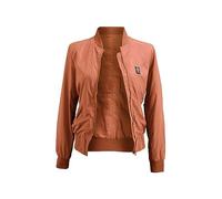 Manufaktur13 Women Bomber - Leichte Damen/Frauen Bomberjacke, Übergangsjacke mit Waffle Stretch Seiteneinsätzen, Fliegerjacke, Bikerjacke, Frühling/Herbst, Pilotenjacke (Cognac, S)
