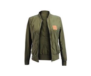 Manufaktur13 Women Bomber - Leichte Damen/Frauen Bomberjacke, Übergangsjacke mit Waffle Stretch Seiteneinsätzen, Fliegerjacke, Bikerjacke, Frühling/Herbst, Pilotenjacke (Dazzle, M)