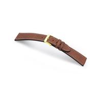 MANUFAKTURWERK Uhrenarmband HOHELUFT | Leder | für Damen und Herren | goldene Schließe, Größe:M (Standard). 22/20 mm, Farbe:Braun