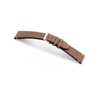 MANUFAKTURWERK Uhrenarmband UHLENHORST | Leder | für Damen und Herren | Silberne Schließe, Größe:M (Standard). 24/20 mm, Farbe:Sand