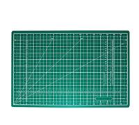 MANUFORE A3 Schneidematte Selbstheilend - 45x30cm PVC Bastelunterlage, 3mm Dick, Grün - Für Nähen, Quilten, Basteln, Scrapbooking