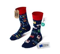 Many Mornings Gamersocken Game Over – Lustige bunte Motivsocken, Unisex, Größe 35-38