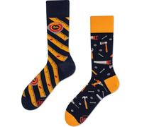 Many Mornings Unisex The Handyman Mismatched Socken, Multi-Color, 39-42