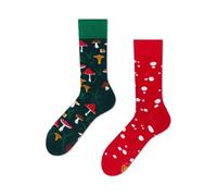 Many Mornings Socken Meet The Shrooms – bunte Unisex-Baumwollsocken mit Fliegenpilz-Motiv 43/46