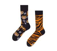 Many Mornings - Feet of the Tiger - Tiger - Mismatched Socken (35-38)