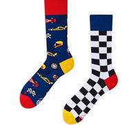Many Mornings Socken Formula Racing Rennfahrer ungleiche Socken Herren Blau 39-42