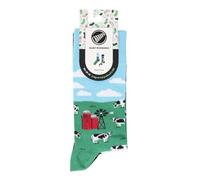 Many Mornings Socken Holy Cow – Kuhmotiv, ungleiche Socken, Grün – Größe 39-42