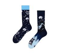 Many Mornings Lustige Socken Damen Herren 43-46 Ungleiche Baumwollsocken Winter Socken Wolf Motiv Geschenk Unisex
