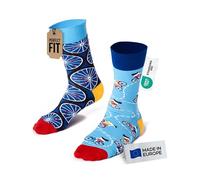 Many Mornings - Mismatched Socken - Lustige Socken Unisex - Socken Fahrradmotiv - Geschenkidee - Design: The Bicycles - Made in EU - 35-38